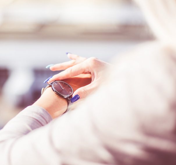 Woman Checking The Time